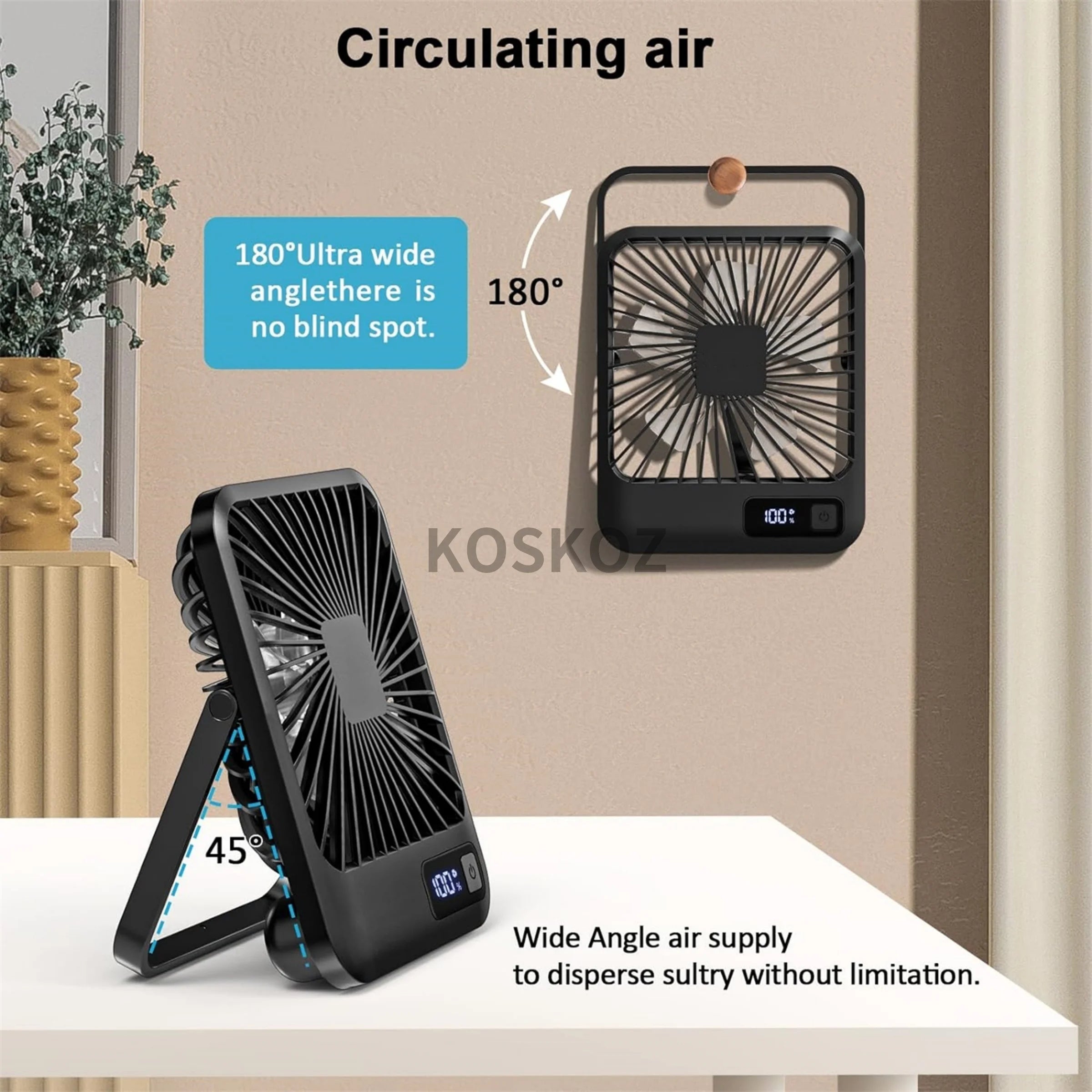 Portable USB Rechargeable Fan