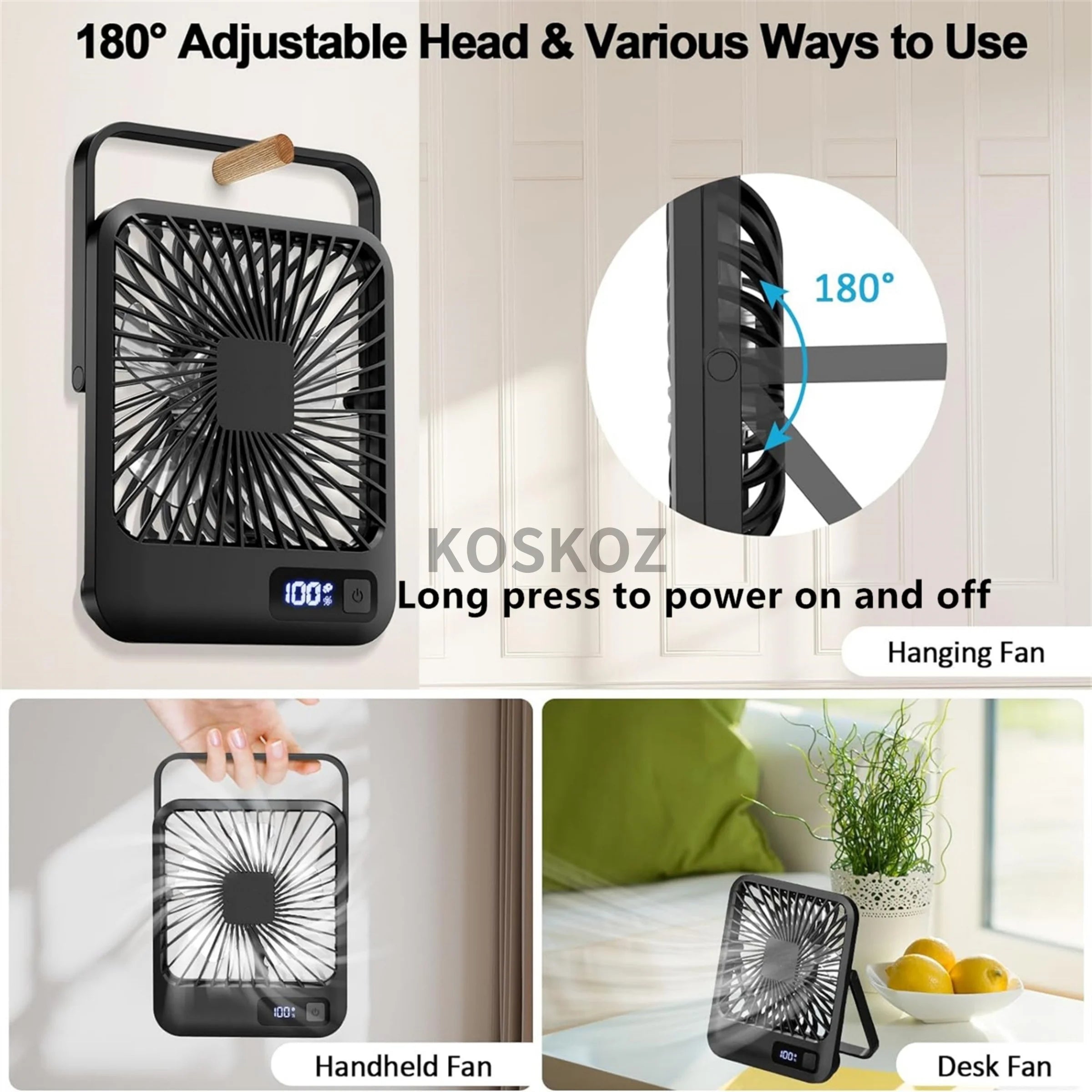Portable USB Rechargeable Fan